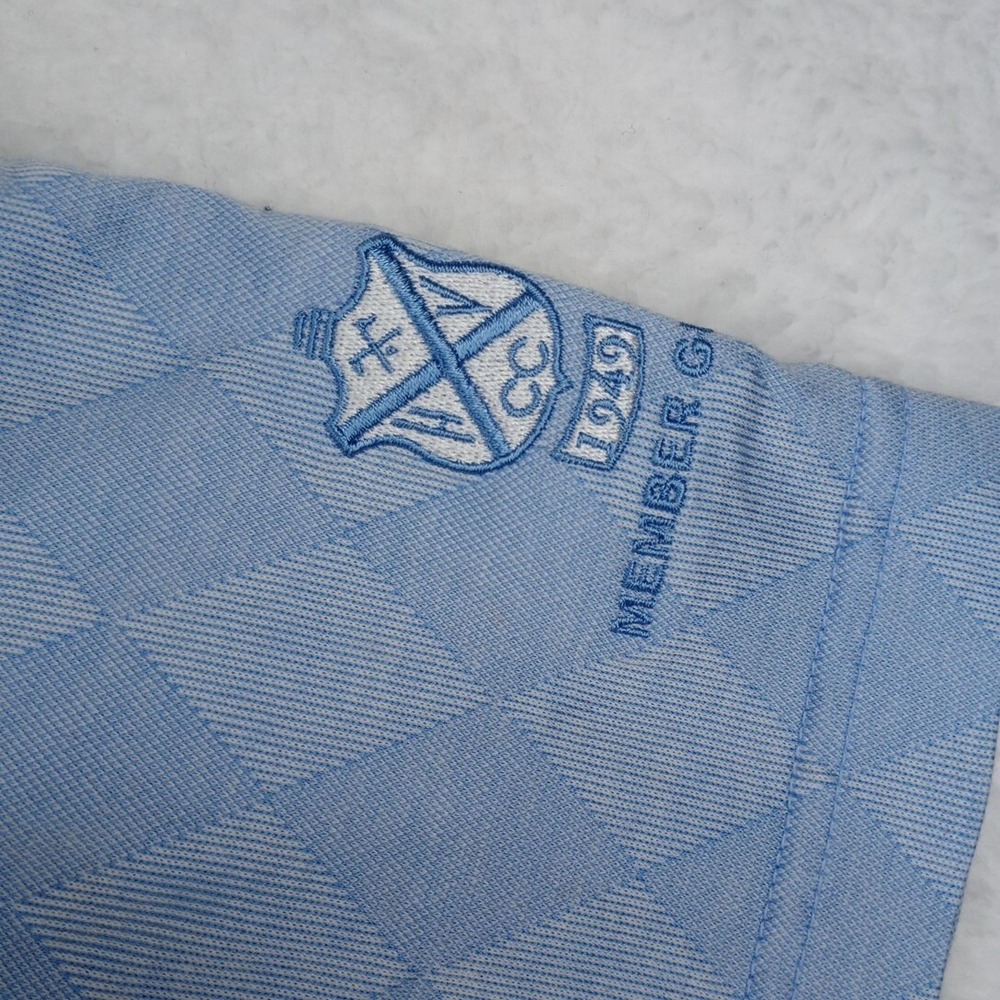 Bobby Jones Golf Light Blue Polo(Patch on Sleeve Member Guest 1949) Size Large - Picture 3 of 10